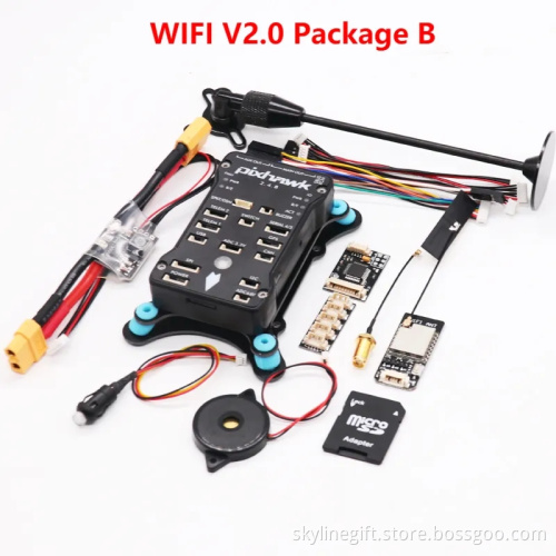 Pixhawk WIFI V2.0 Module PX4 PIX 2.4.8 32 Bit Flight Controller Autopilot 4G TF Safety Switch Buzzer